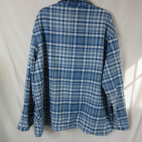 Goodfellow & Co Flannel Pajamas Men's Blue White Plaid 100% Cotton NWT Size XXL - Picture 7 of 8